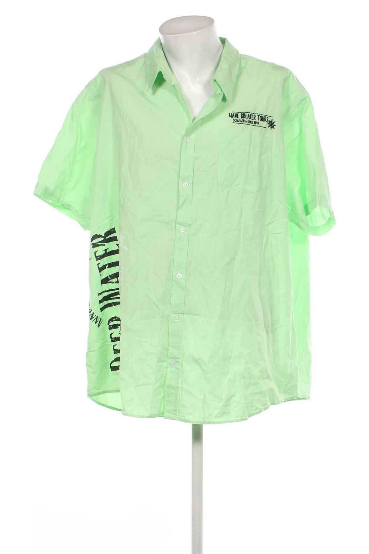 Ανδρικό πουκάμισο Identic, Μέγεθος 5XL, Χρώμα Πράσινο, Τιμή 12,56 €