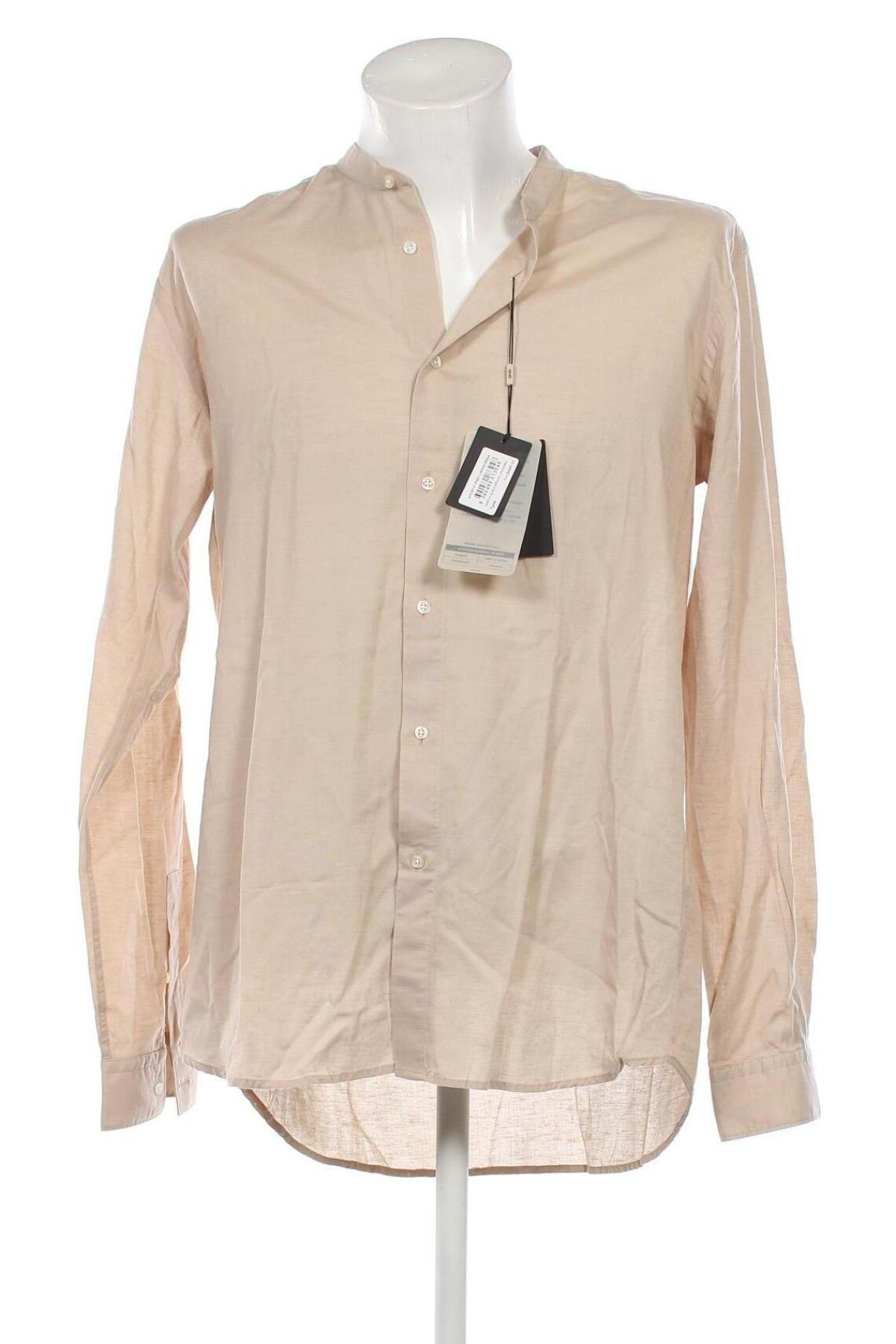 Ανδρικό πουκάμισο Liu Jo, Μέγεθος XL, Χρώμα  Μπέζ, Τιμή 75,00 €