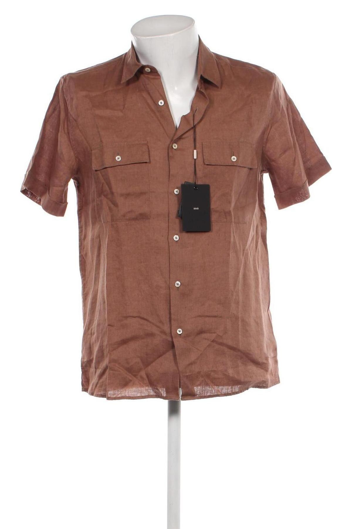 Ανδρικό πουκάμισο Liu Jo, Μέγεθος M, Χρώμα Καφέ, Τιμή 31,55 €