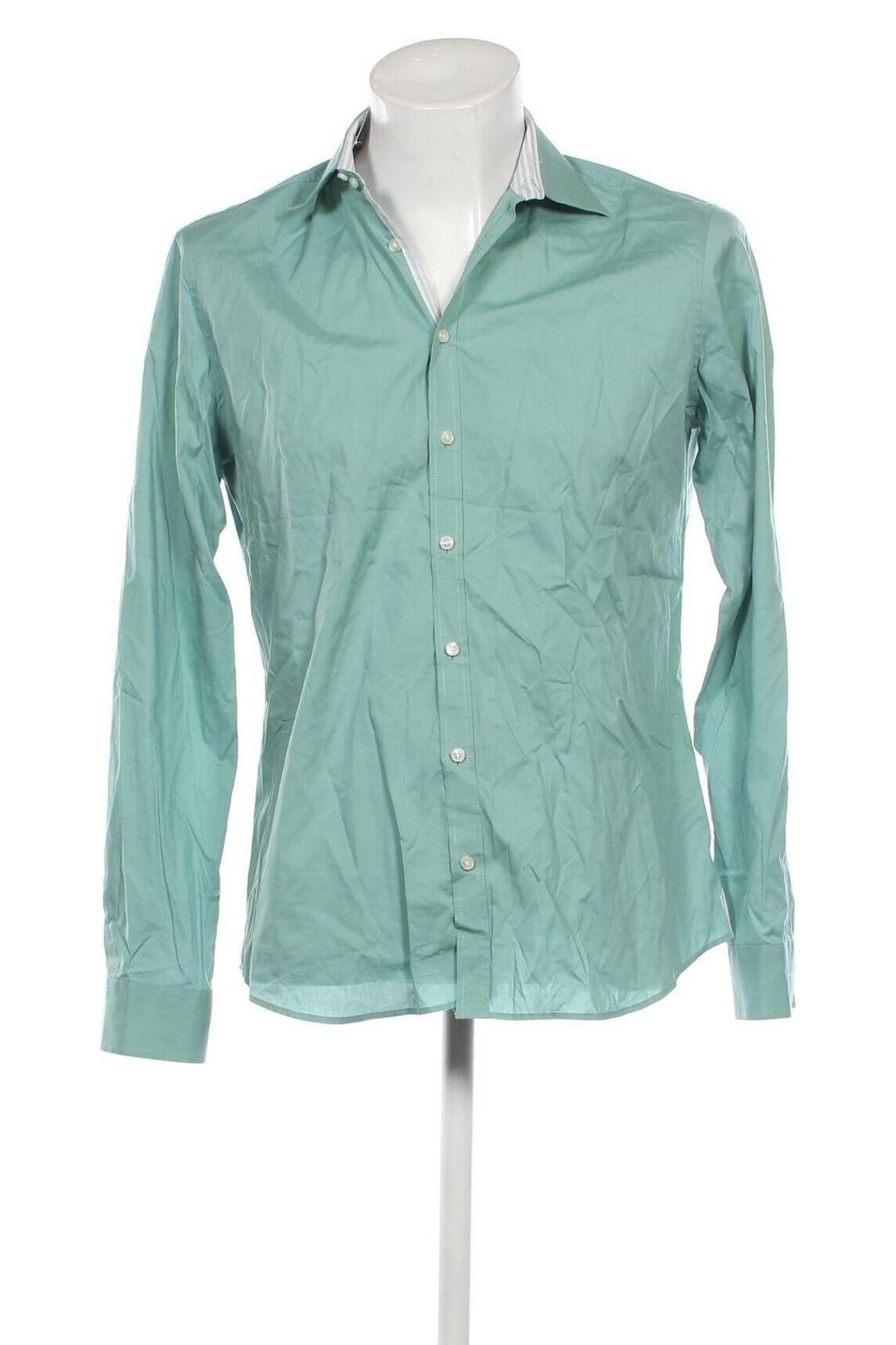 Мъжка риза Mey & Edlich, Размер M, Цвят Зелен, Цена 23,01 лв.