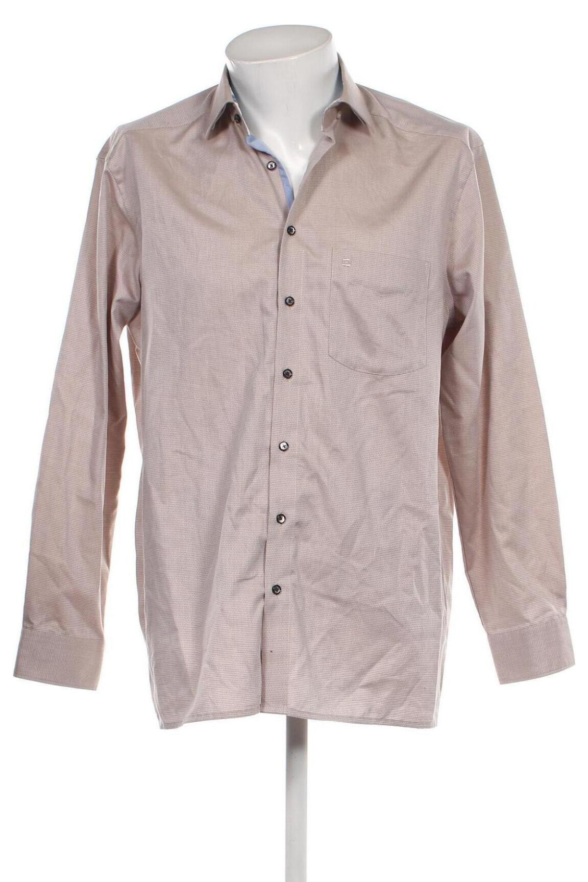 Herrenhemd Olymp, Größe L, Farbe Beige, Preis 27,14 €