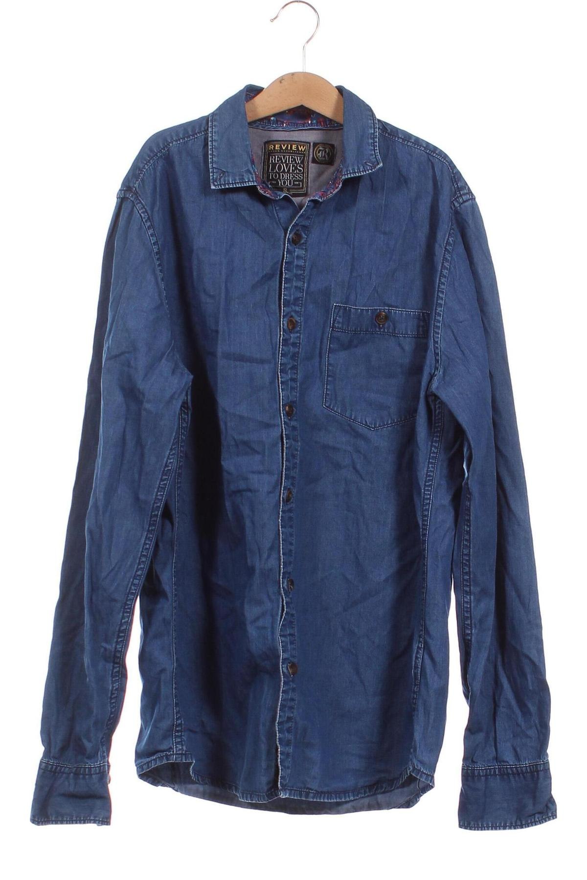 Ανδρικό πουκάμισο Review, Μέγεθος S, Χρώμα Μπλέ, Τιμή 2,97 €