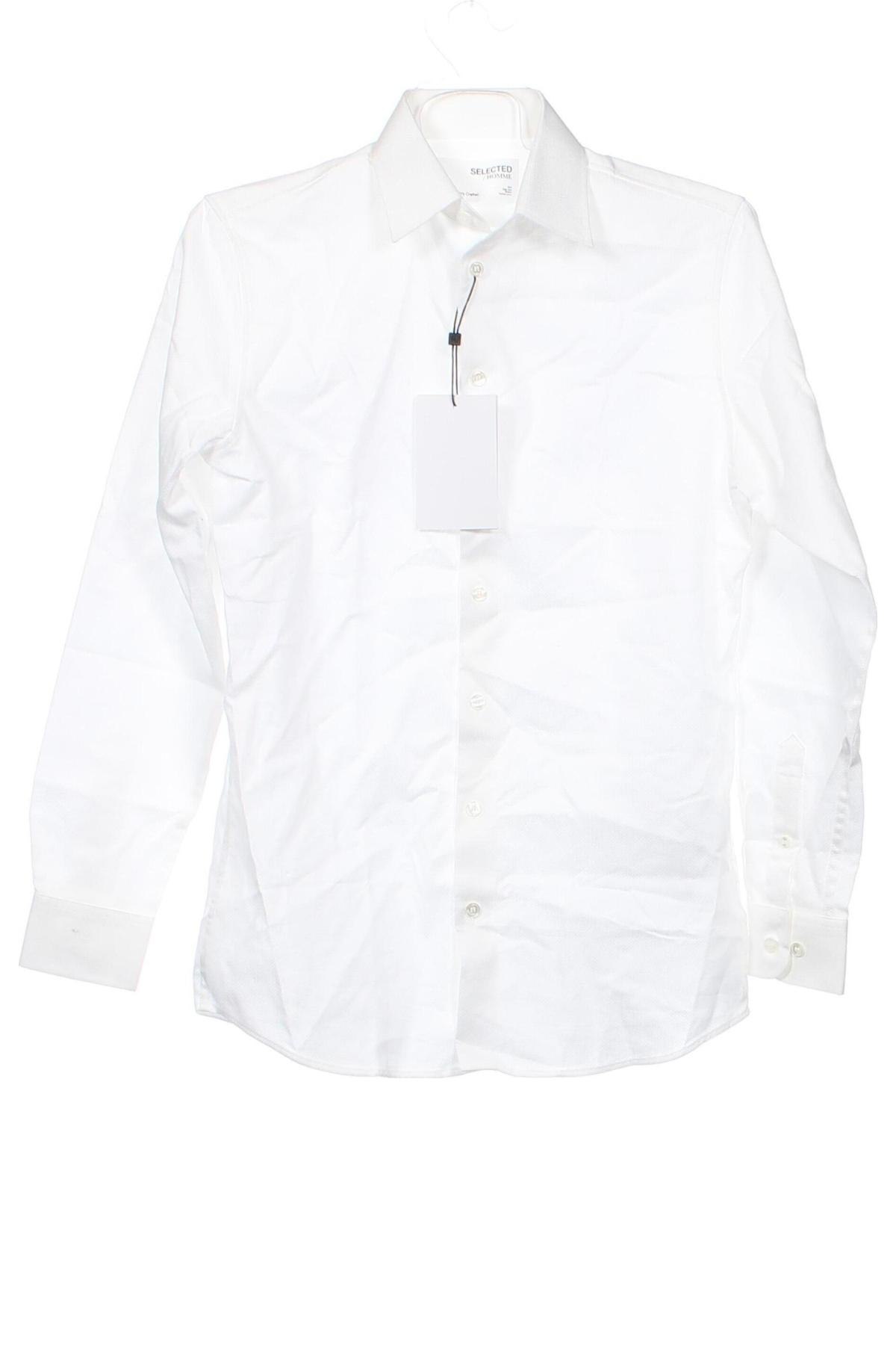 Мъжка риза Selected Homme, Размер XS, Цвят Бял, Цена 45,92 лв.