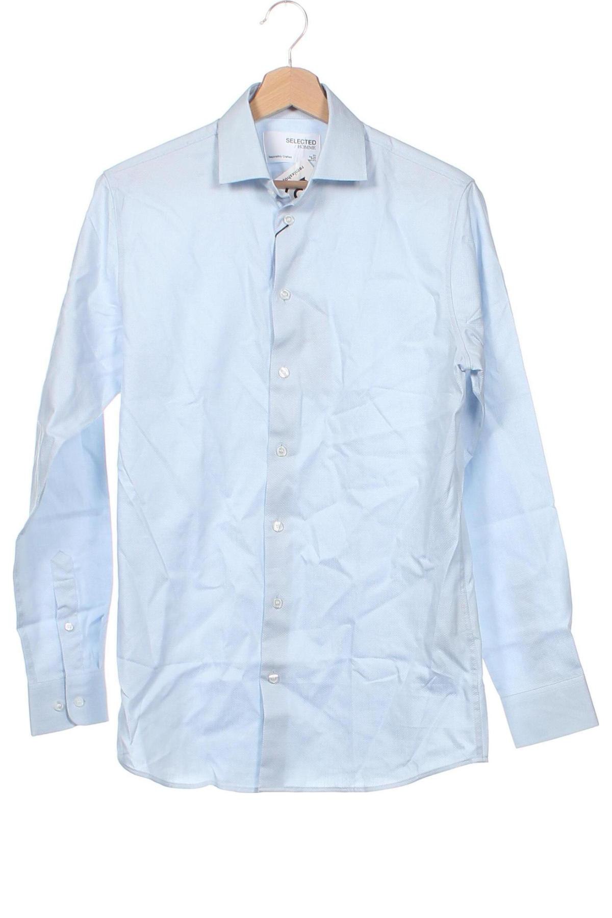 Мъжка риза Selected Homme, Размер XS, Цвят Син, Цена 12,30 лв.