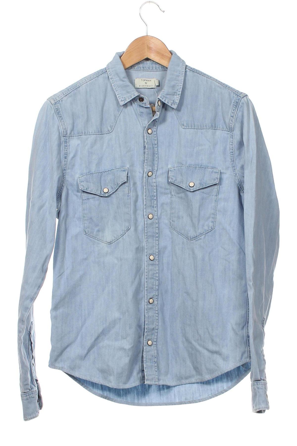 Ανδρικό πουκάμισο Topman, Μέγεθος S, Χρώμα Μπλέ, Τιμή 8,26 €