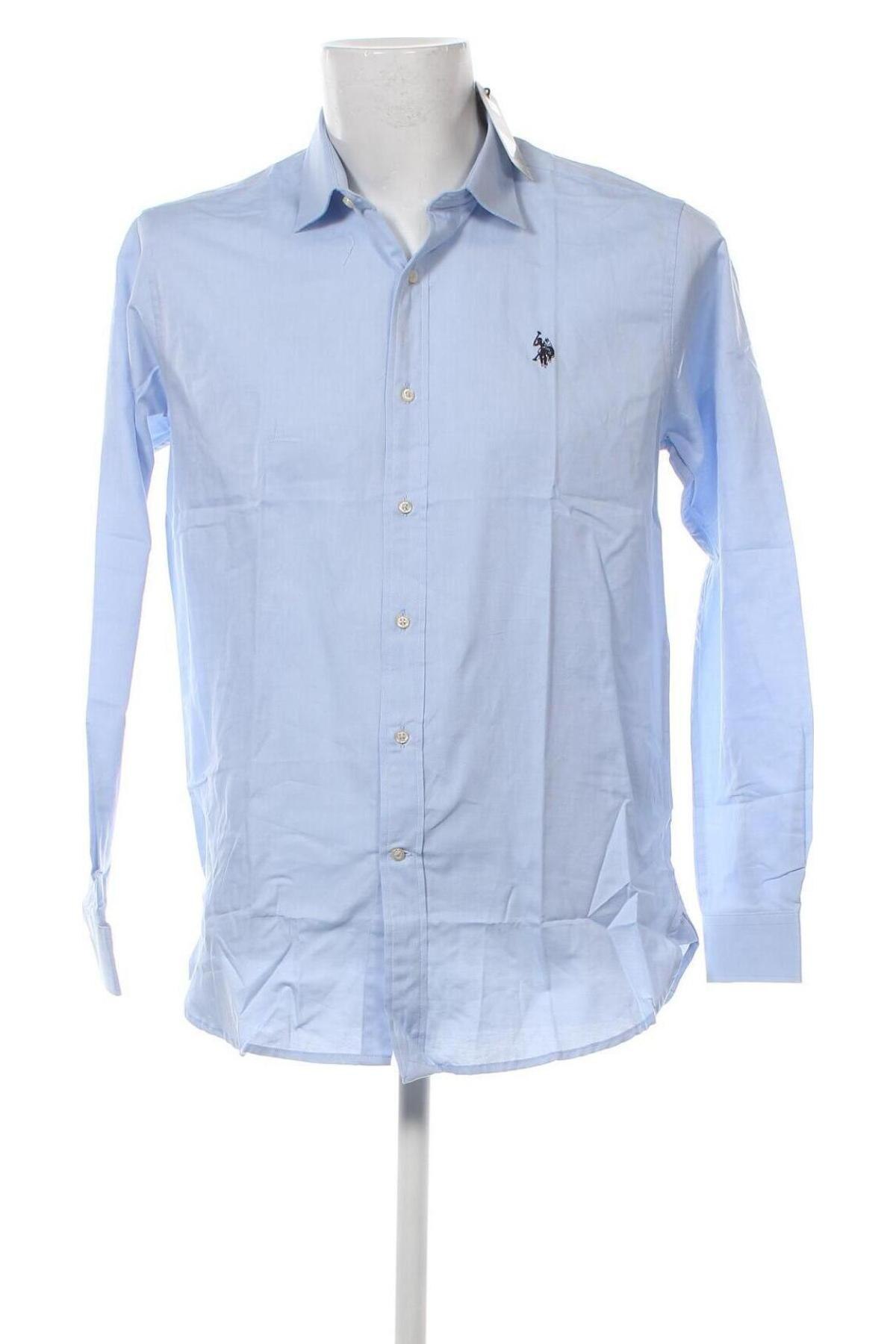 Мъжка риза U.S. Polo Assn., Размер L, Цвят Син, Цена 85,41 лв.