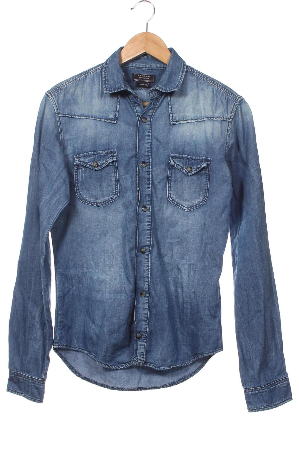 Herrenhemd Zara Man, Größe S, Farbe Blau, Preis € 6,63