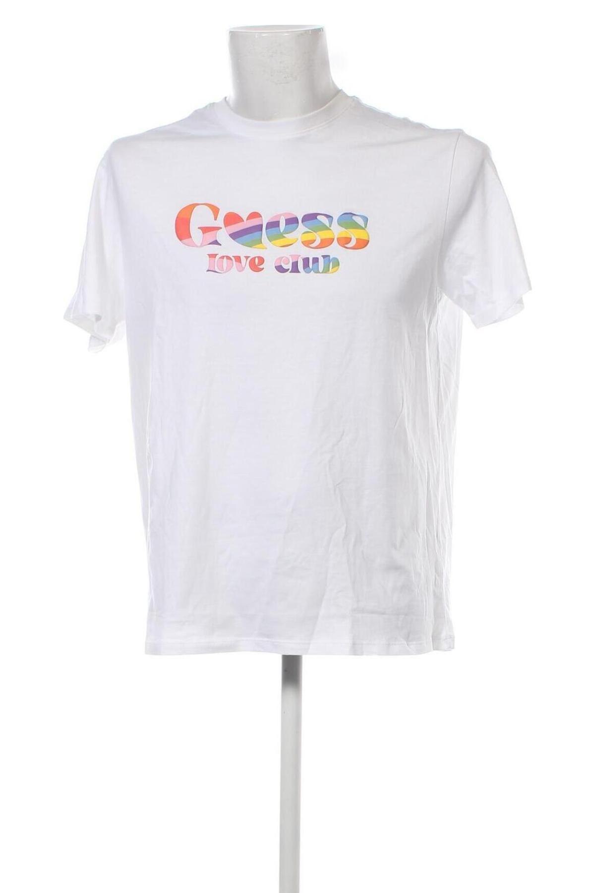 Herren T-Shirt Guess, Größe M, Farbe Weiß, Preis € 31,55