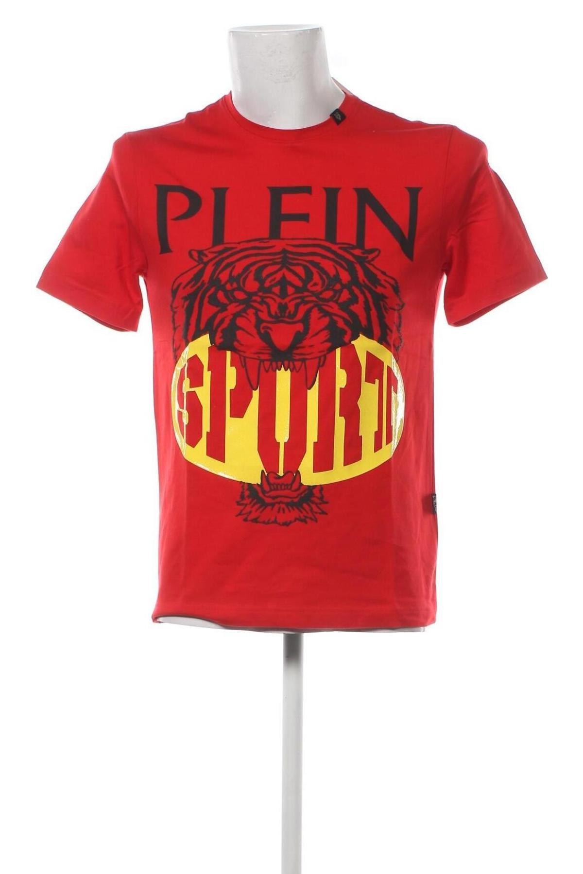 Męski T-shirt Plein Sport, Rozmiar S, Kolor Czerwony, Cena 434,18 zł