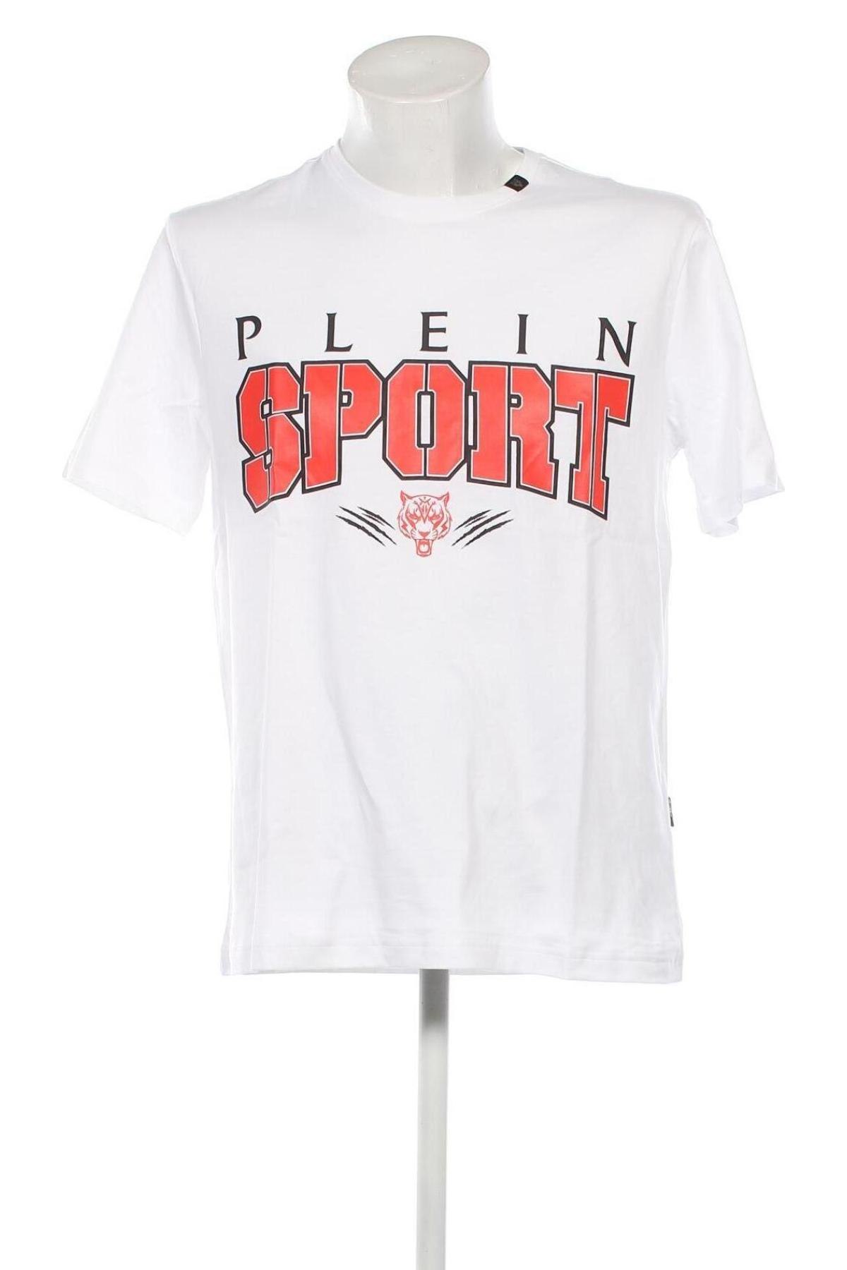 Мъжка тениска Plein Sport, Размер XL, Цвят Бял, Цена 85,92 лв.