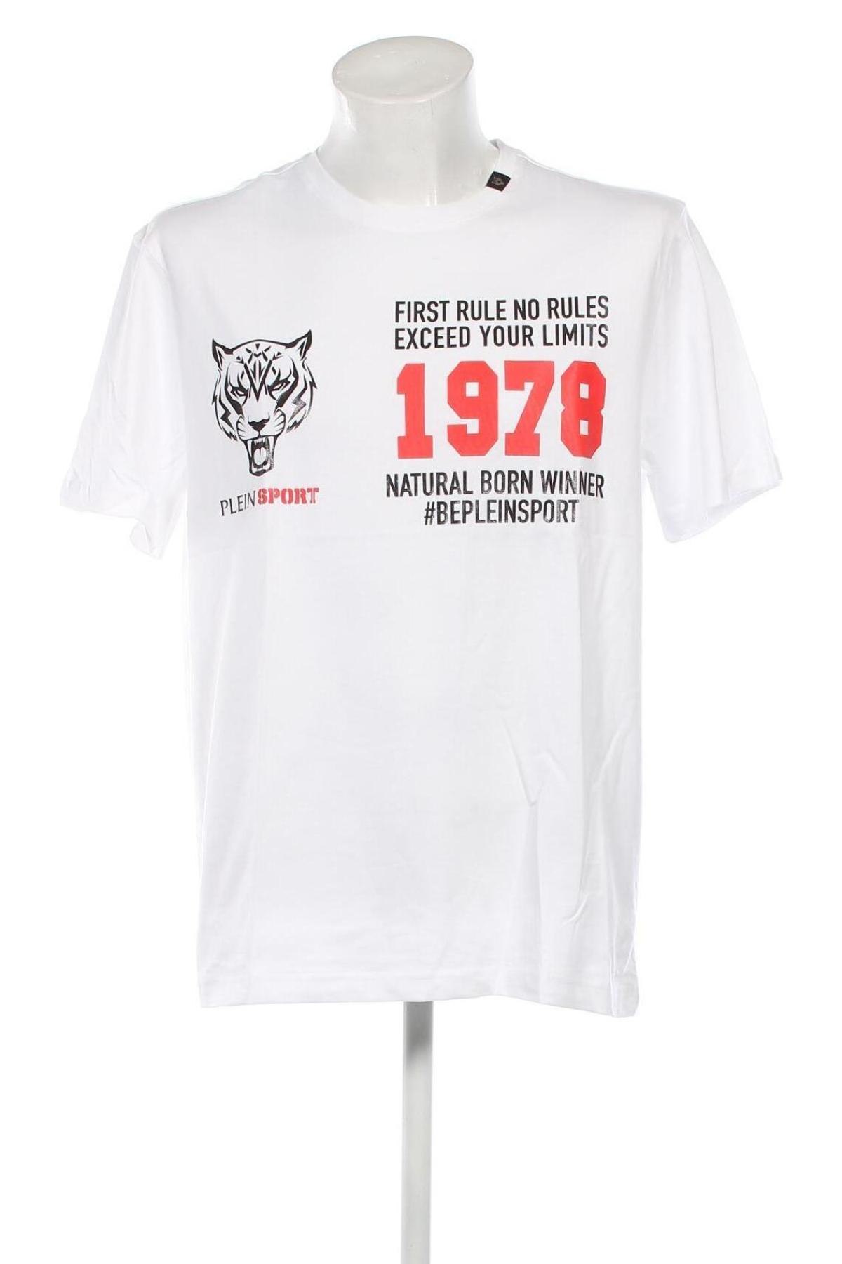 Herren T-Shirt Plein Sport, Größe XXL, Farbe Weiß, Preis 47,06 €