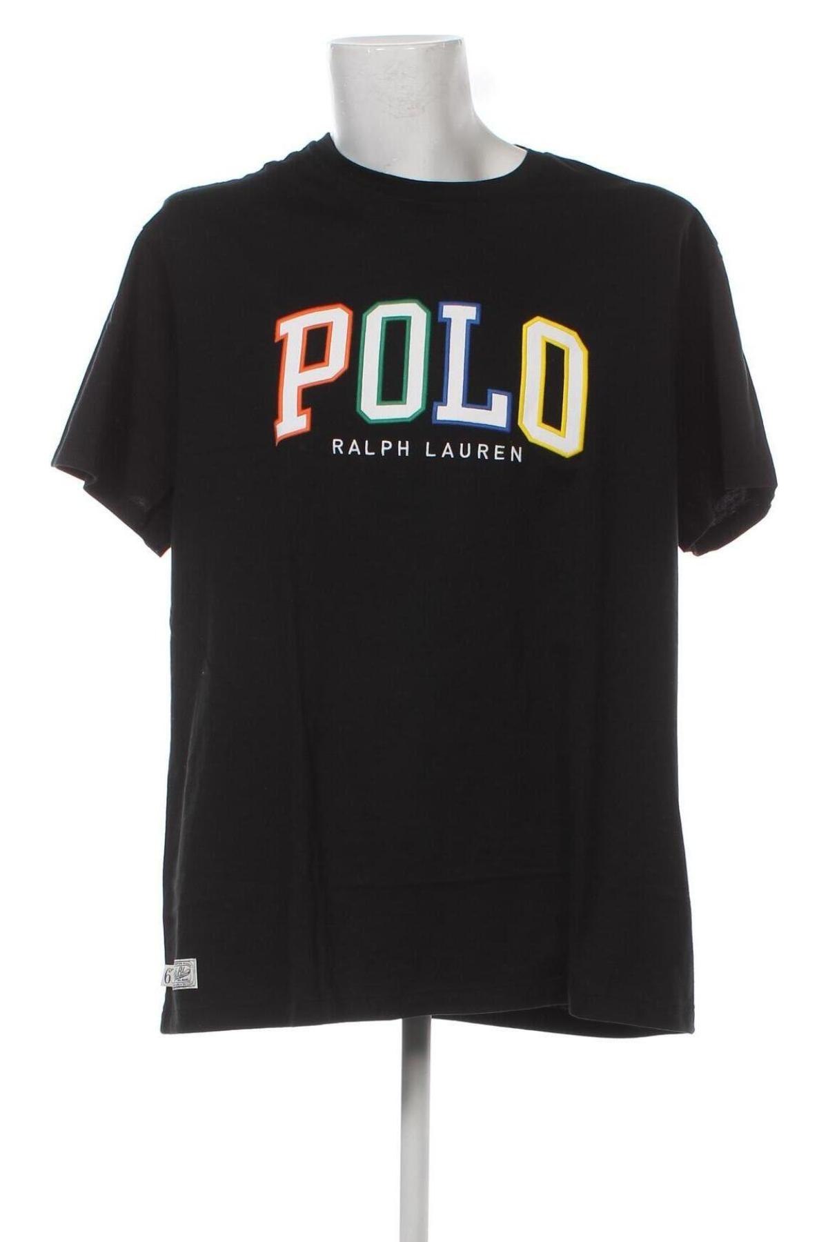 Męski T-shirt Polo By Ralph Lauren, Rozmiar XXL, Kolor Czarny, Cena 362,50 zł