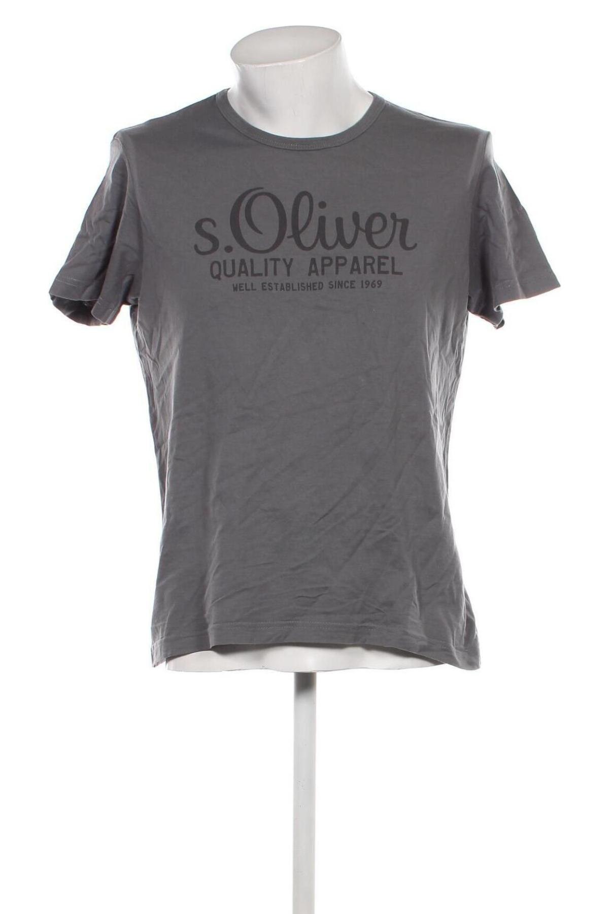 Herren T-Shirt S.Oliver, Größe L, Farbe Grau, Preis 6,96 €