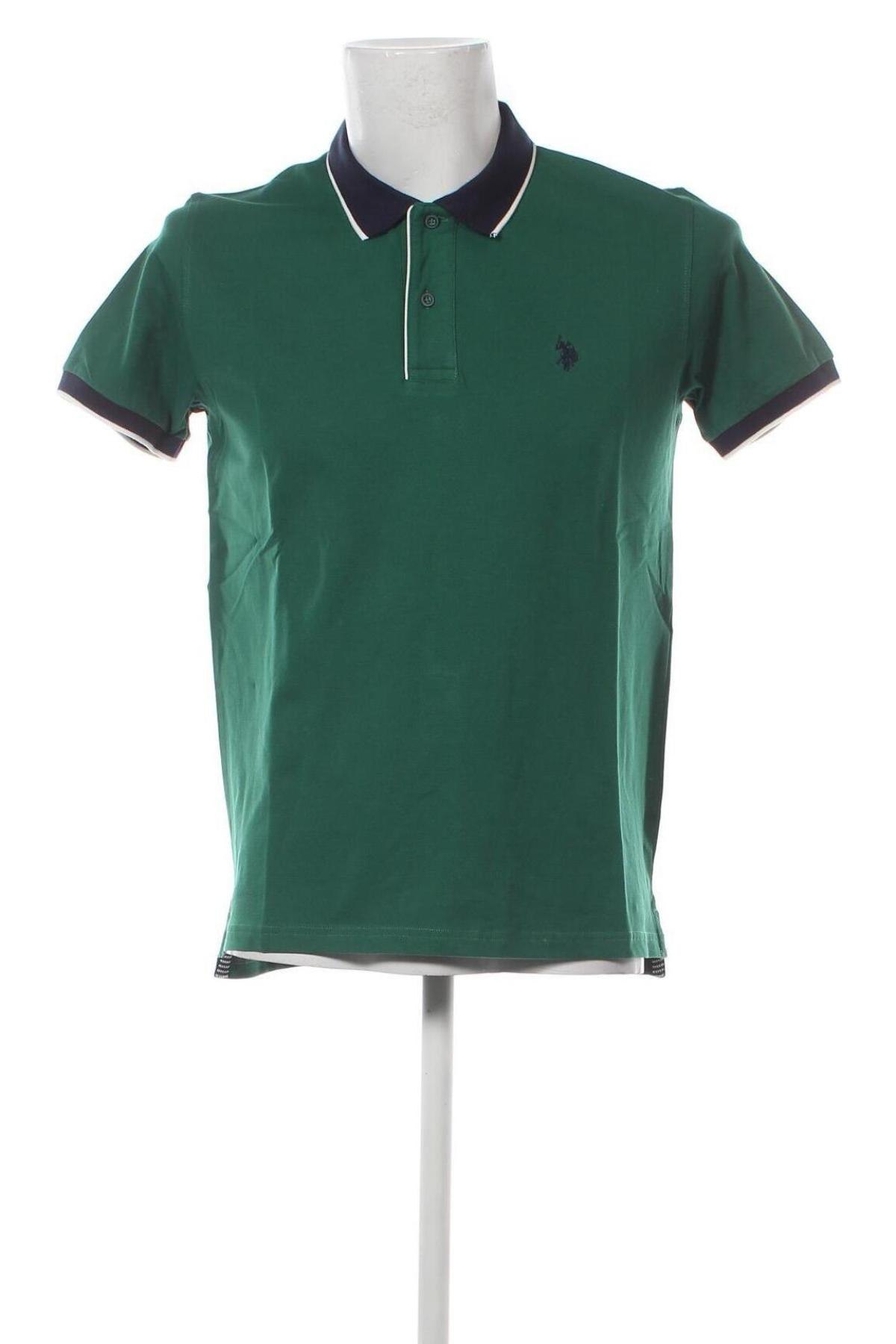 Мъжка тениска U.S. Polo Assn., Размер L, Цвят Зелен, Цена 41,08 лв.