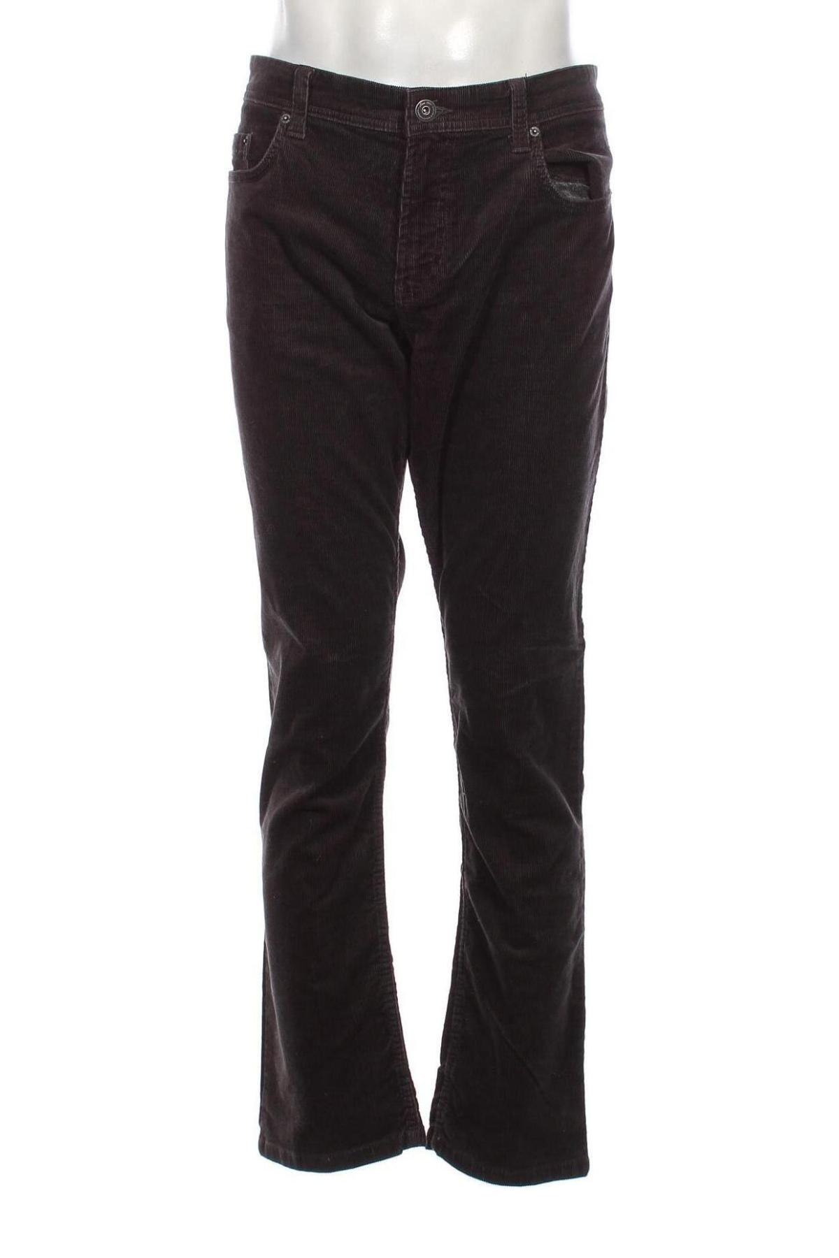 Pantaloni raiați de bărbați Canda, Mărime L, Culoare Gri, Preț 28,62 Lei