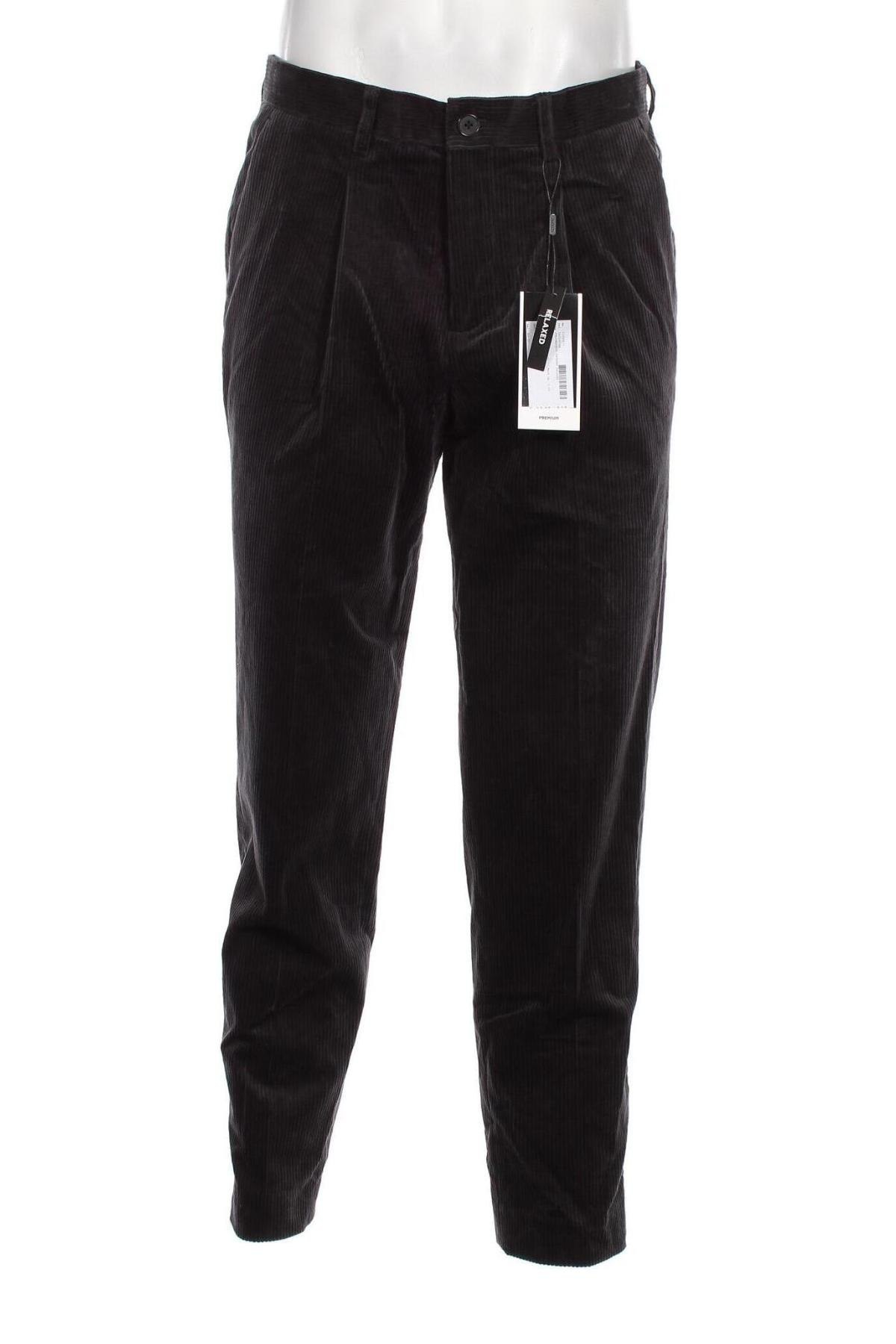 Pantaloni raiați de bărbați Jack & Jones PREMIUM, Mărime L, Culoare Negru, Preț 269,74 Lei