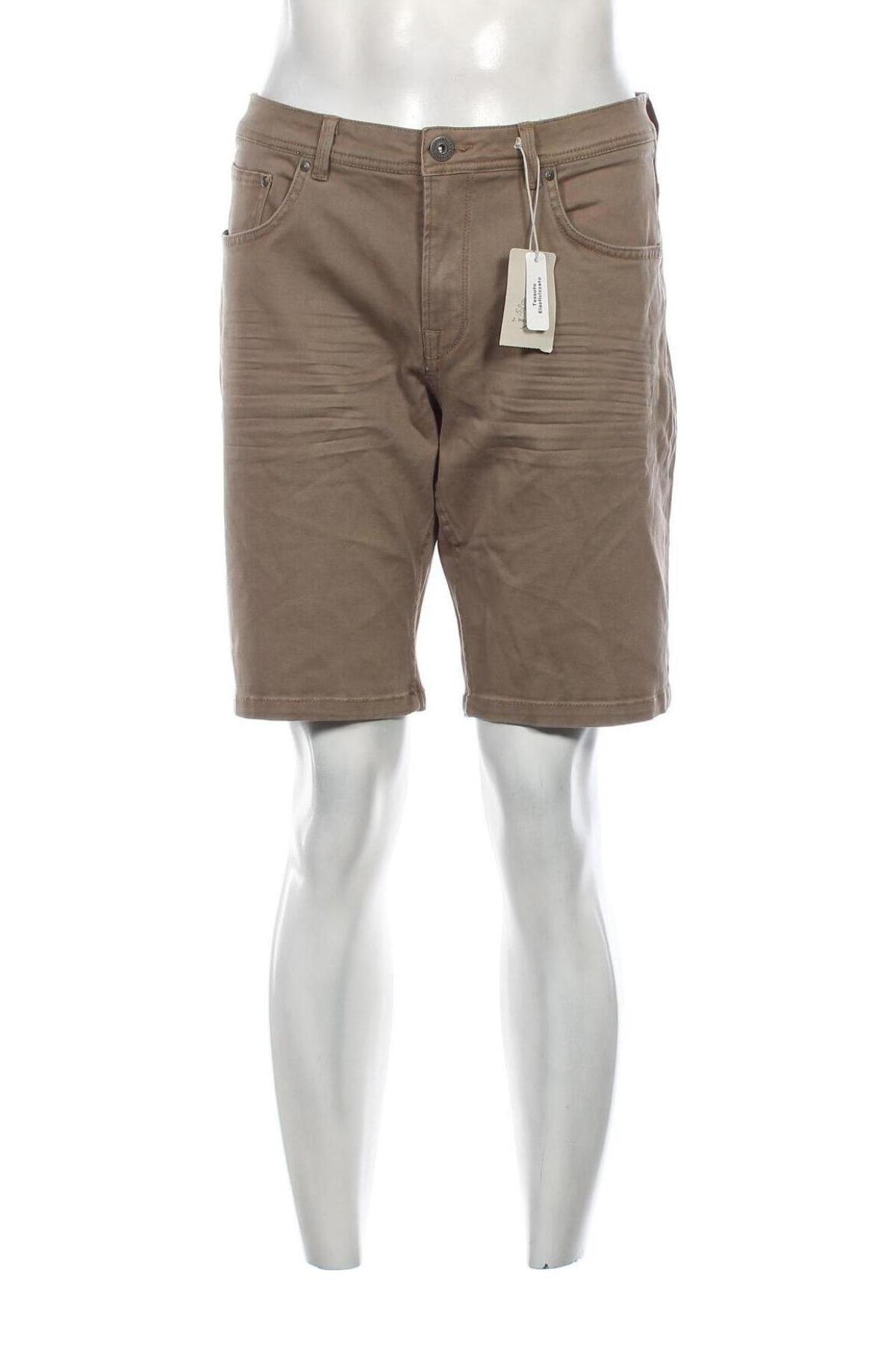 Мъжки къс панталон J.Hart & Bros., Размер L, Цвят Бежов, Цена 40,00 лв.