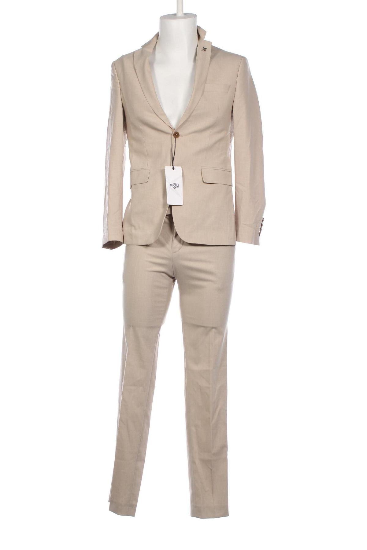 Ανδρικό κοστούμι Kigili, Μέγεθος M, Χρώμα  Μπέζ, Τιμή 57,32 €