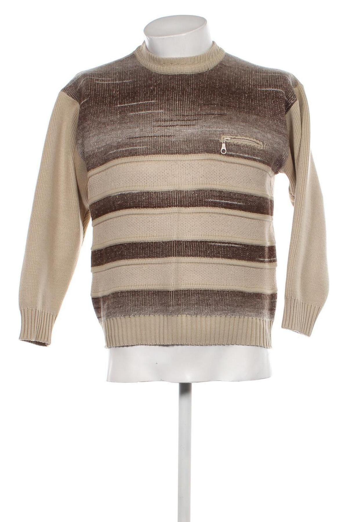 Мъжки пуловер, Размер S, Цвят Бежов, Цена 29,01 лв.