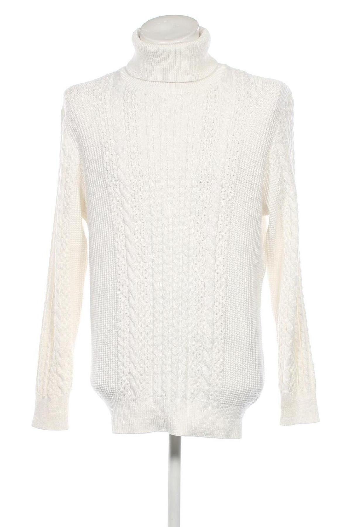 Ανδρικό πουλόβερ About you x Kevin Trapp, Μέγεθος S, Χρώμα Λευκό, Τιμή 10,21 €