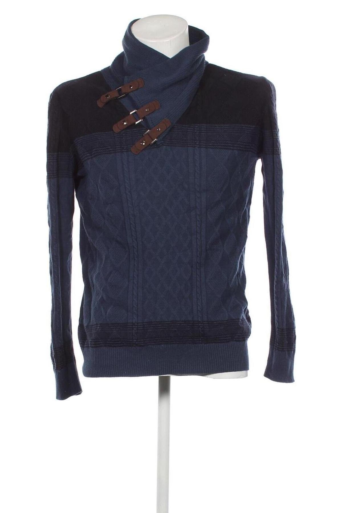 Мъжки пуловер Cipo & Baxx, Размер L, Цвят Син, Цена 28,16 лв.