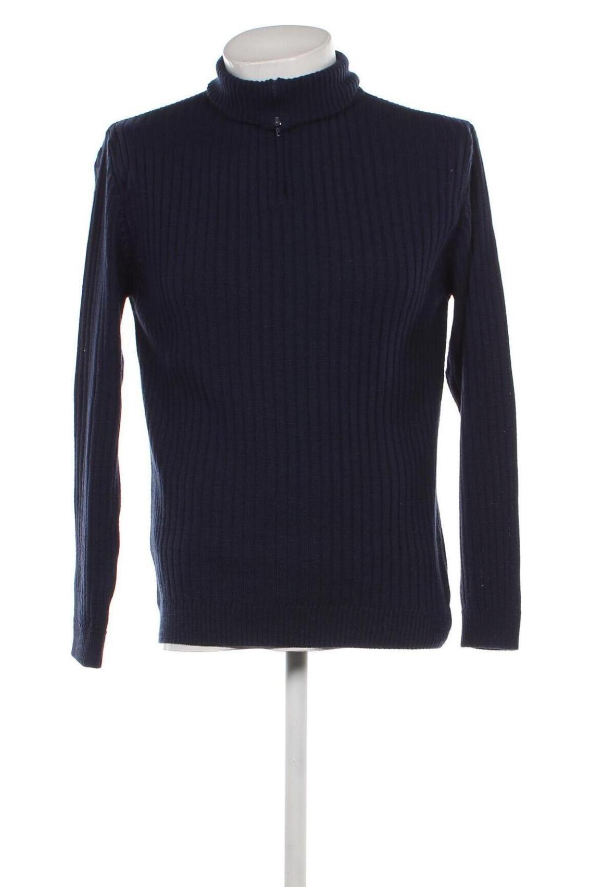 Мъжки пуловер Cortefiel, Размер M, Цвят Син, Цена 13,92 лв.