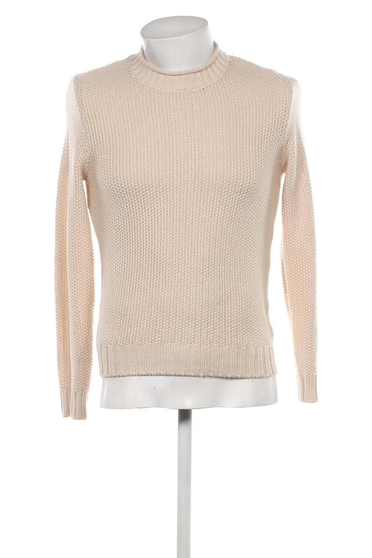 Мъжки пуловер H&M, Размер S, Цвят Бежов, Цена 9,86 лв.