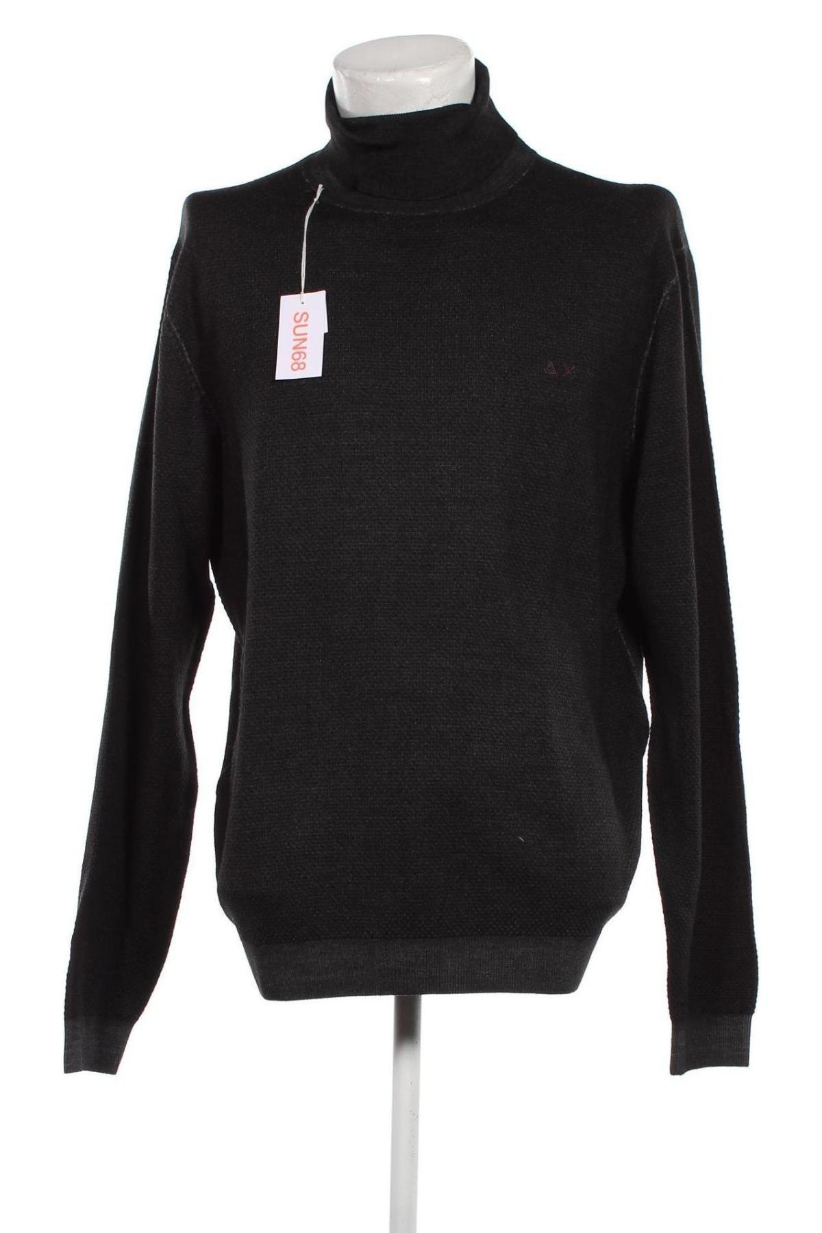 Мъжки пуловер SUN68, Размер 3XL, Цвят Черен, Цена 63,36 лв.