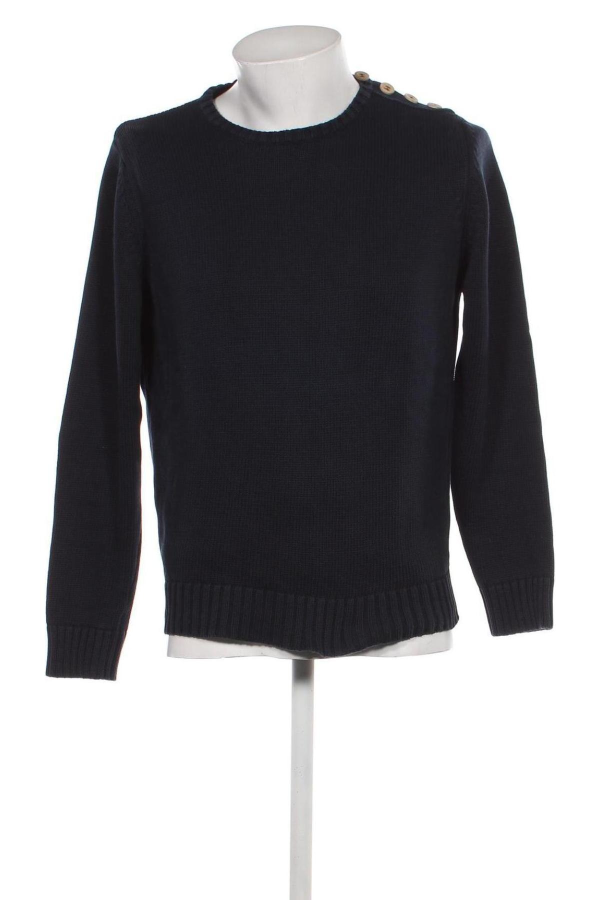 Мъжки пуловер Zara Man, Размер L, Цвят Син, Цена 9,85 лв.