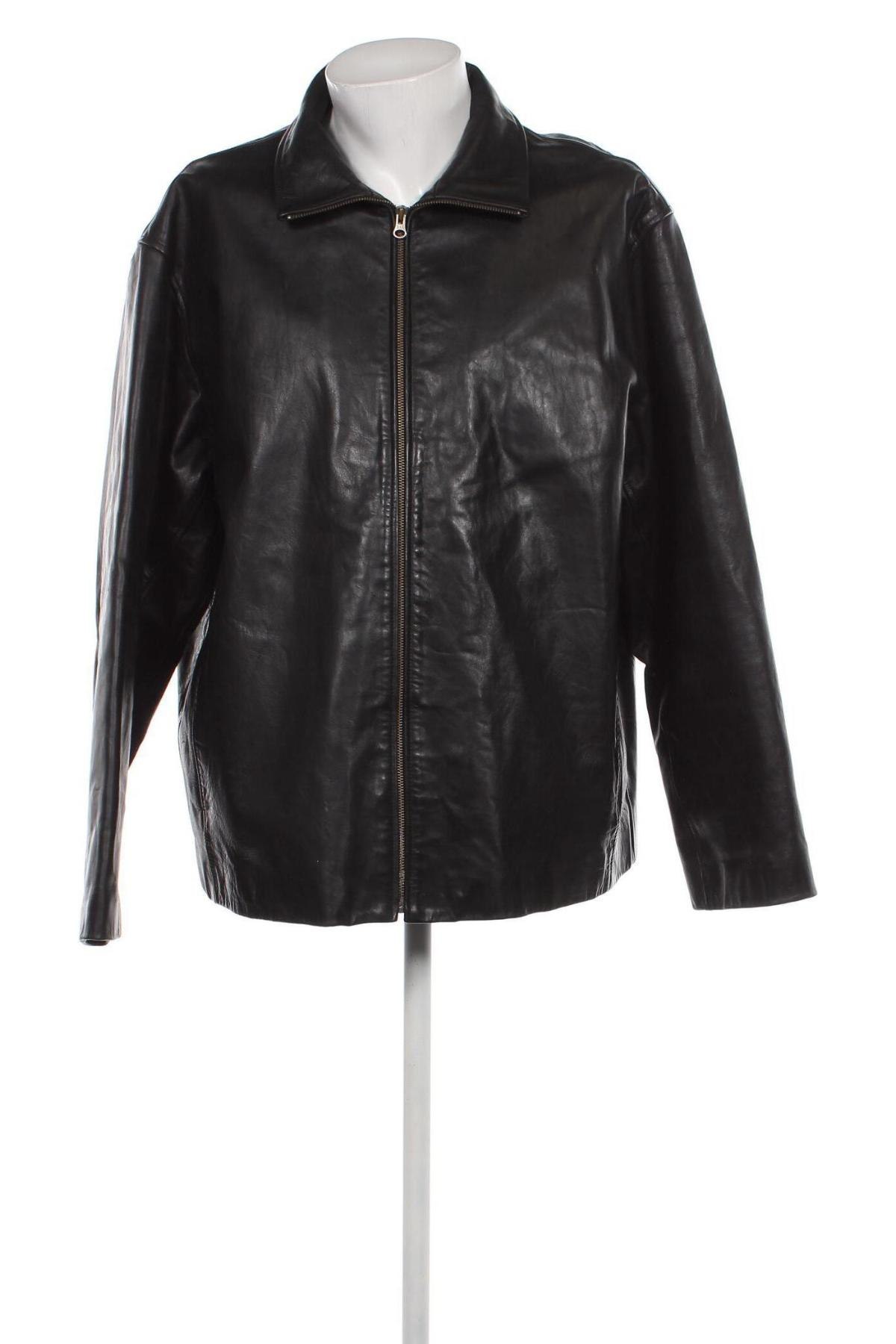 Ανδρικό δερμάτινο μπουφάν Gap, Μέγεθος XL, Χρώμα Μαύρο, Τιμή 52,07 €