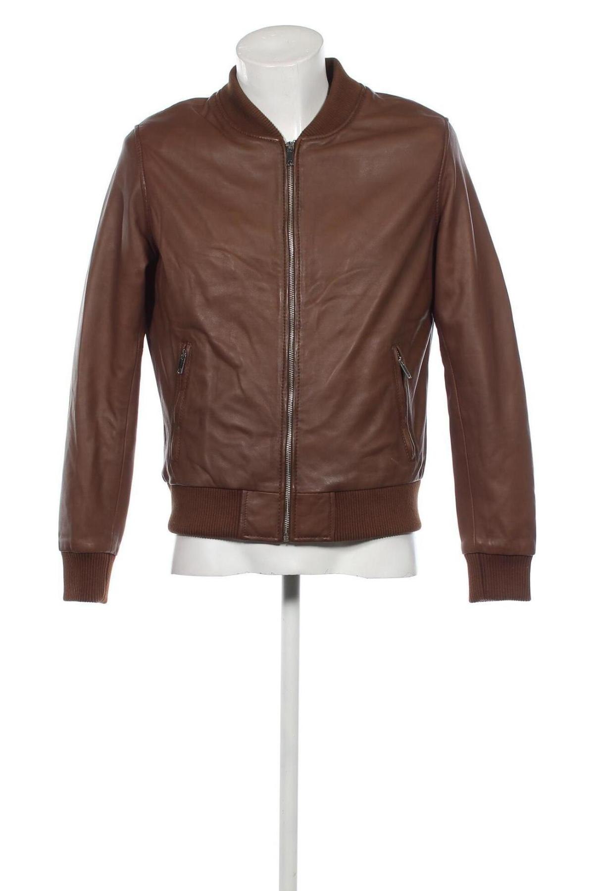 Pánska kožená bunda  SERGE PARIENTE, Veľkosť L, Farba Hnedá, Cena  300,16 €