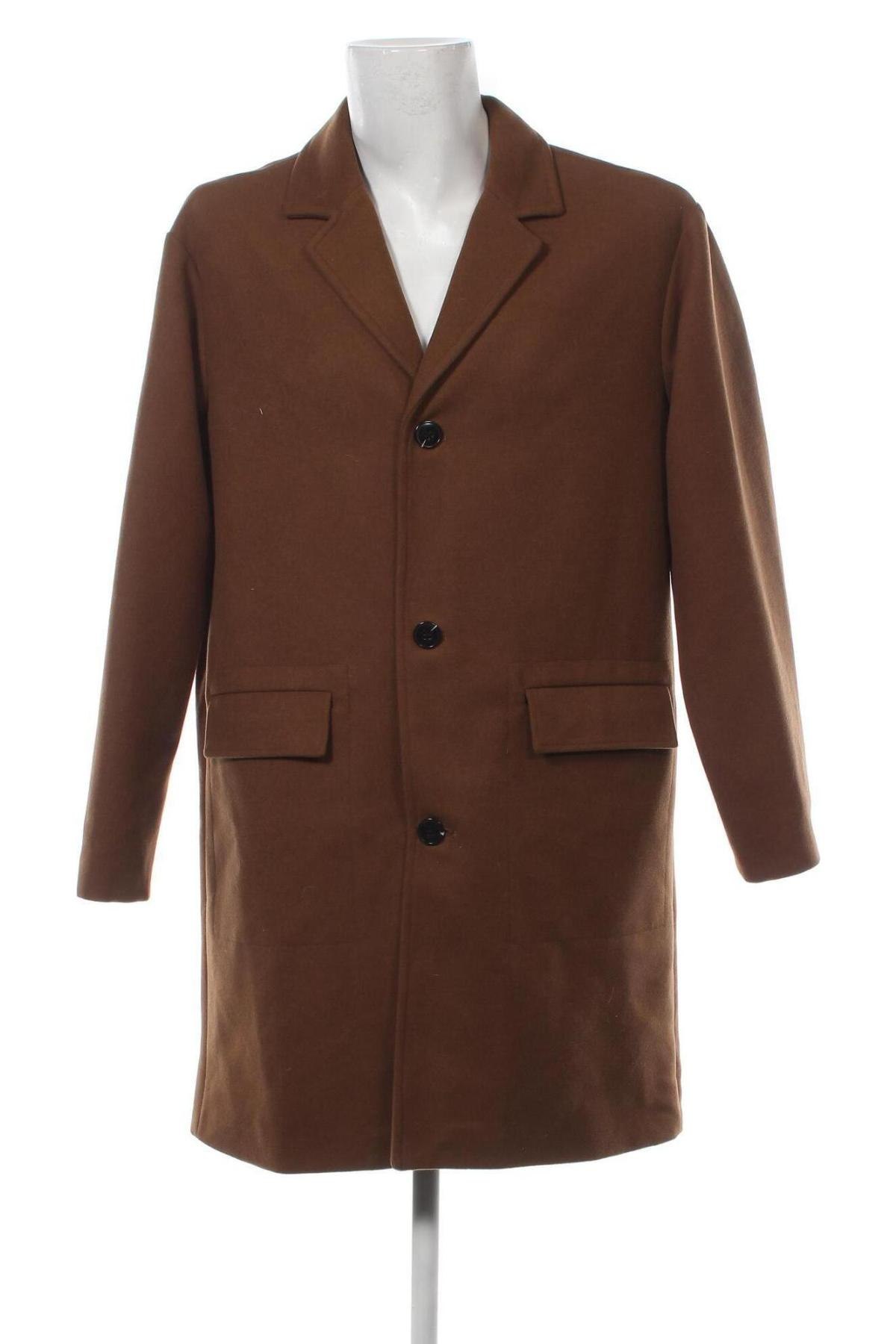 Мъжко палто Jack & Jones, Размер L, Цвят Кафяв, Цена 164,00 лв.