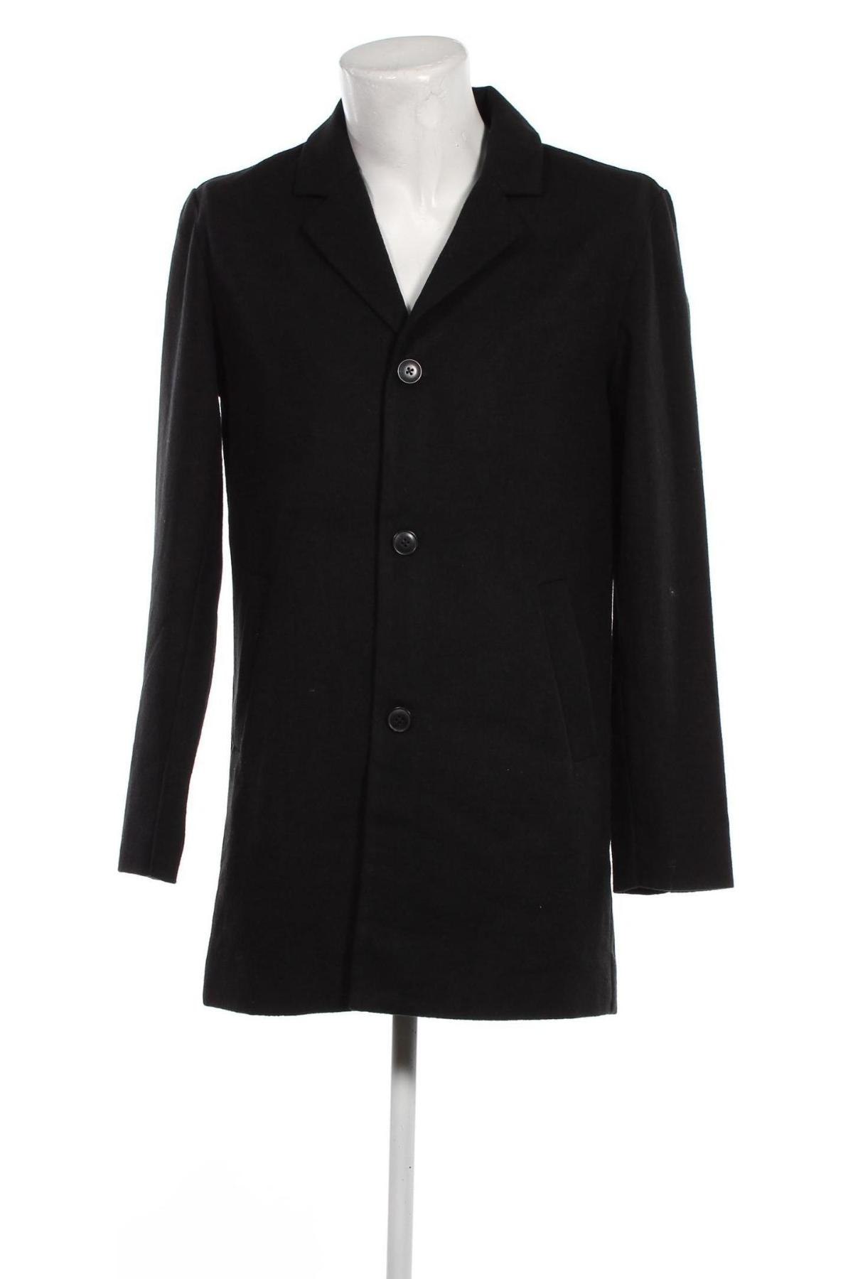 Ανδρικά παλτό Jack & Jones, Μέγεθος M, Χρώμα Μαύρο, Τιμή 20,29 €