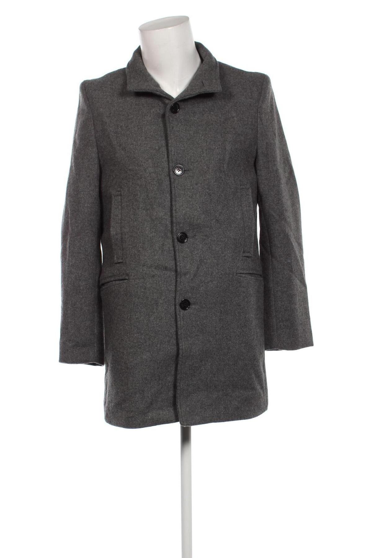Ανδρικά παλτό Selected Homme, Μέγεθος M, Χρώμα Γκρί, Τιμή 27,90 €