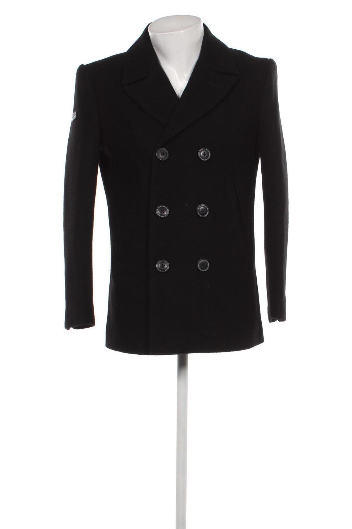 Ανδρικά παλτό Superdry, Μέγεθος M, Χρώμα Μαύρο, Τιμή 46,59 €