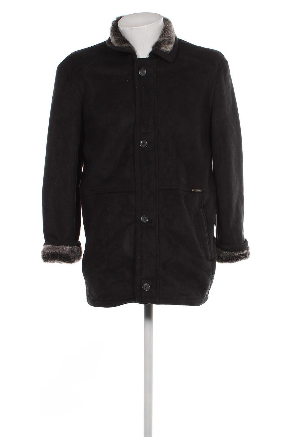 Мъжко палто Vroom & Dreesmann, Размер M, Цвят Черен, Цена 74,87 лв.