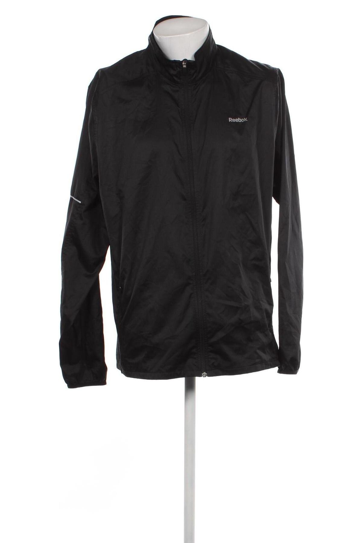 Herren Sportjacke Reebok, Größe XL, Farbe Schwarz, Preis 29,13 €