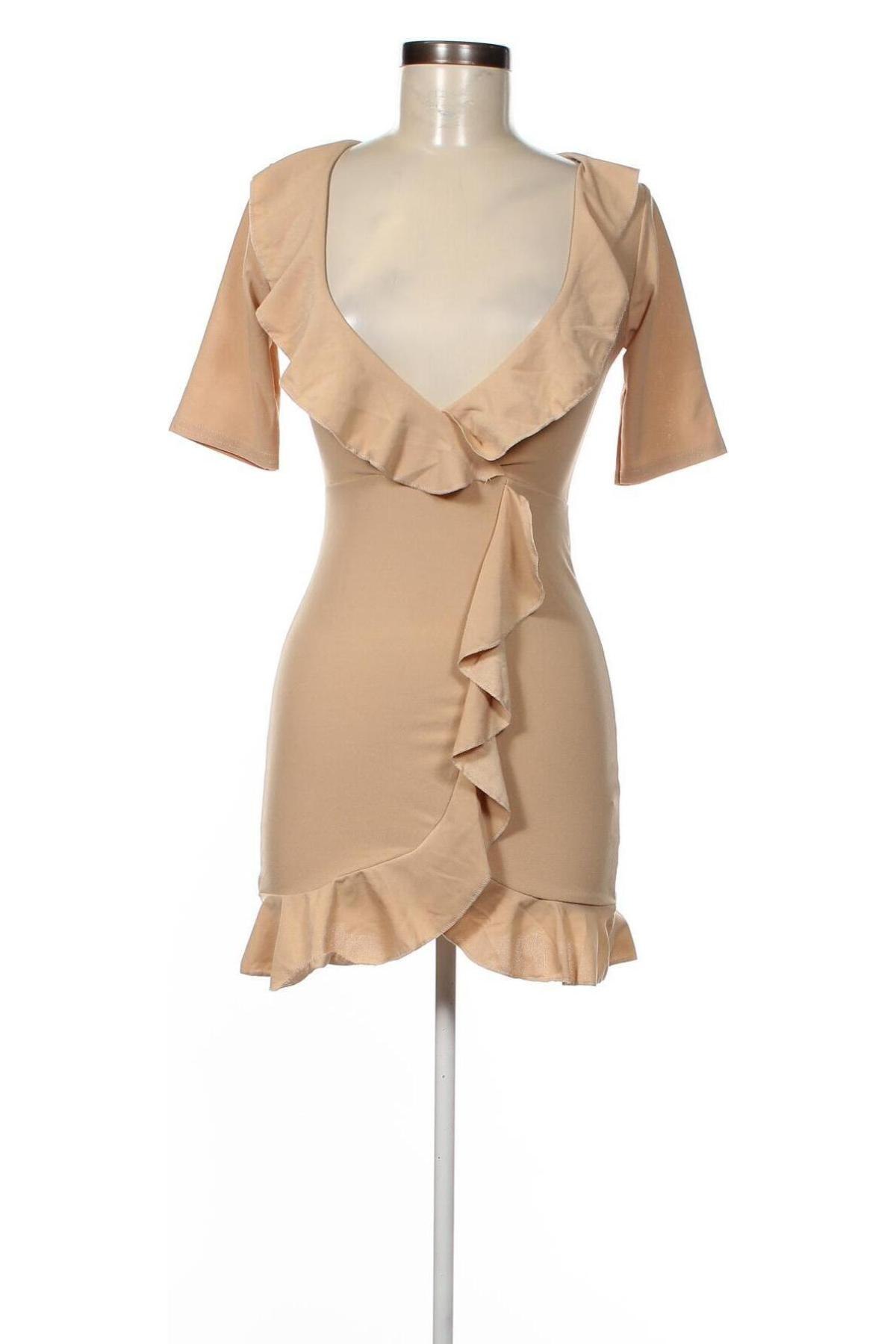 Kleid Pretty Little Thing, Größe XS, Farbe Beige, Preis 9,48 €