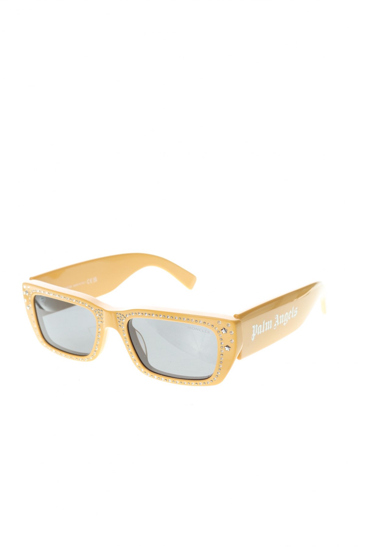 Слънчеви очила Moncler x Palm Angels, Цвят Жълт, Цена 769,00 лв.