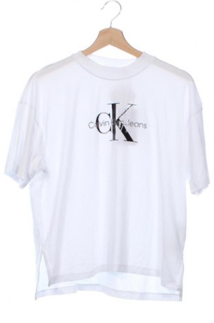 Γυναικείο t-shirt Calvin Klein Jeans, Μέγεθος XXS, Χρώμα Λευκό, Τιμή 52,99 €