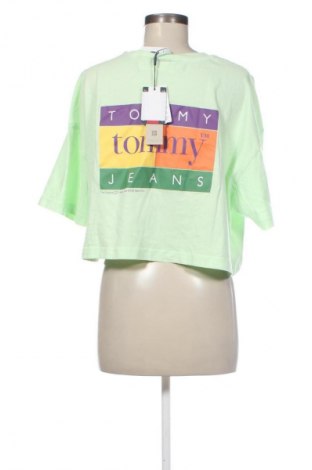Damski T-shirt Tommy Jeans, Rozmiar L, Kolor Zielony, Cena 268,99 zł