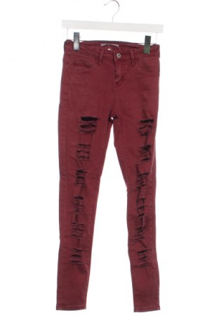 Dámské džíny  Kiss Pink, Velikost XS, Barva Červená, Cena  307,00 Kč