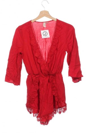 Dámská krátká kombinéza  H&M Divided, Velikost XS, Barva Červená, Cena  379,00 Kč