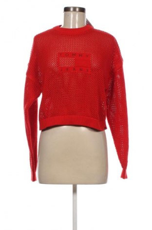 Дамски пуловер Tommy Jeans, Размер M, Цвят Червен, Цена 204,99 лв.