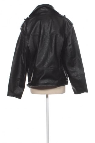 Γυναικείο δερμάτινο μπουφάν Bershka, Μέγεθος XL, Χρώμα Μαύρο, Τιμή 37,99 €
