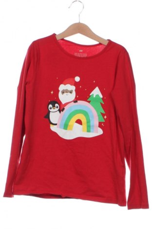 Kinder Shirt H&M, Größe 7-8y/ 128-134 cm, Farbe Rot, Preis € 1,99