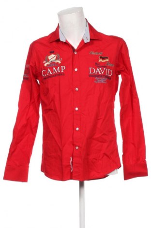 Herrenhemd Camp David, Größe M, Farbe Rot, Preis € 38,99