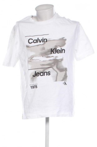 Tricou de bărbați Calvin Klein Jeans, Mărime M, Culoare Alb, Preț 251,99 Lei