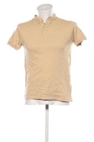 Мъжка тениска Cotton&silk, Размер M, Цвят Бежов, Цена 19,99 лв.