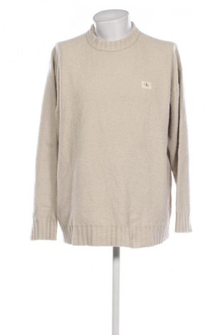 Pulover de bărbați Calvin Klein Jeans, Mărime XL, Culoare Bej, Preț 351,99 Lei